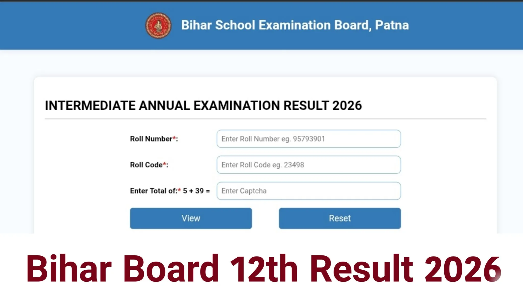 Bihar Board Inter Result 2026